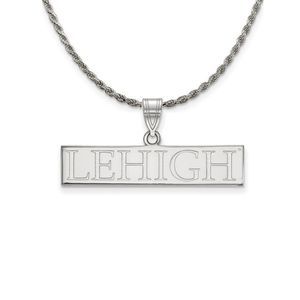Sterling Silver Lehigh U Large Pendant Necklace - 20 Inch